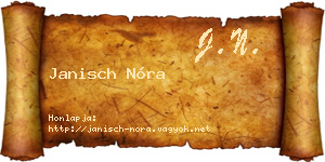 Janisch Nóra névjegykártya