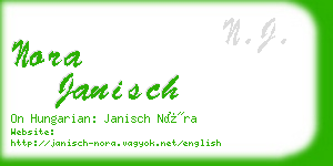 nora janisch business card